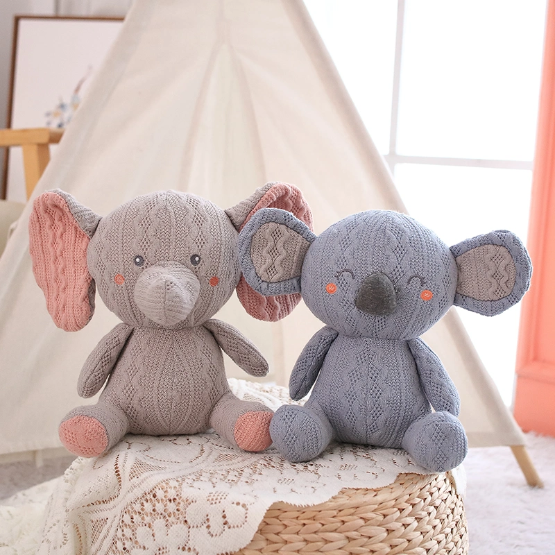 Koala Elephant Rabbit Pig Dinosaur Baby Bedtime Toy New Arrival Soft Knitted Animal