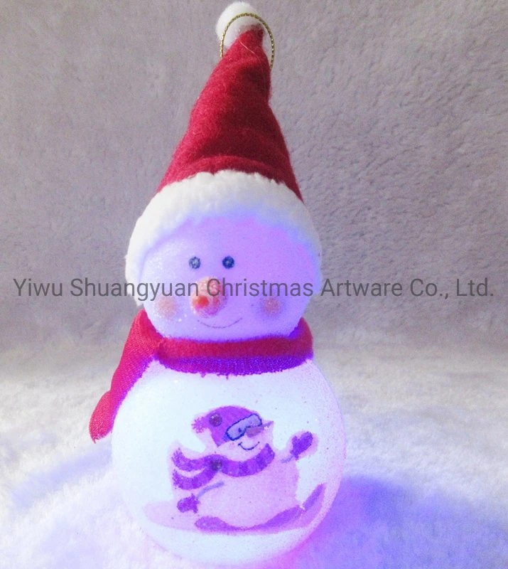 2021 New Design High Sales Christmas Snowman with Light for Holiday Wedding Party Decoration Supplies Hook Ornament Craft Gifts