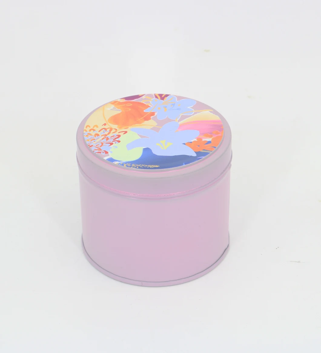 Wholesale Factory Festival Gift Metal Tin with Customized Label Scented Candle