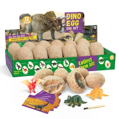 12 個恐竜の卵恐竜の卵掘りキットおもちゃイースターエッグ発掘ツール教育科学幹化石考古学おもちゃギフトセット