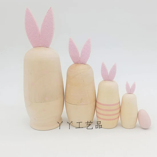 イースター木製クラフトおもちゃウサギウサギの装飾クリスマスギフトイースターエッグ付き子供用プロモーションギフト